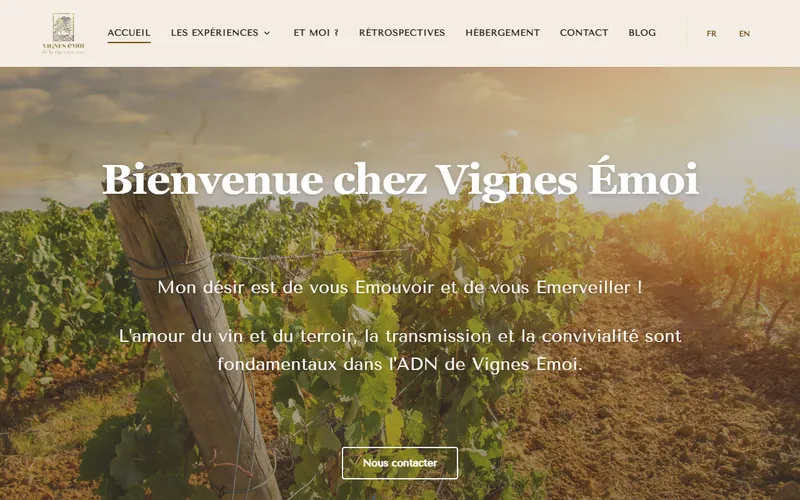 Site Vignes & Moi — domaine viticole bilingue FR/EN